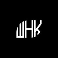 création de logo de lettre whk sur fond noir. wk concept de logo de lettre initiales créatives. conception de lettre whk. vecteur