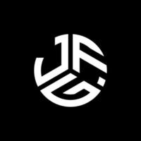création de logo de lettre jfg sur fond noir. concept de logo de lettre initiales créatives jfg. conception de lettre jfg. vecteur