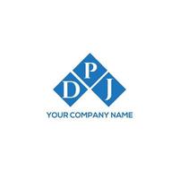 création de logo de lettre dpj sur fond blanc. concept de logo de lettre initiales créatives dpj. conception de lettre dpj. vecteur