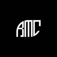 création de logo de lettre rmc sur fond noir. concept de logo de lettre initiales créatives rmc. conception de lettre rmc. vecteur