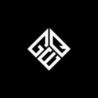 création de logo de lettre geq sur fond noir. concept de logo de lettre initiales créatives geq. conception de lettre geq. vecteur