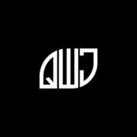 création de logo de lettre qwj sur fond noir. concept de logo de lettre initiales créatives qwj. création de lettre vectorielle qwj. vecteur