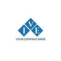 création de logo de lettre ive sur fond blanc. concept de logo de lettre initiales créatives ive. conception de lettre ive. vecteur