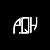 création de logo de lettre pqh sur fond noir.concept de logo de lettre initiales créatives pqh.conception de lettre vectorielle pqh. vecteur