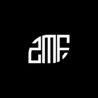 création de logo de lettre zmf sur fond noir. concept de logo de lettre initiales créatives zmf. conception de lettre zmf. vecteur