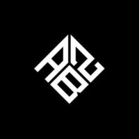 création de logo de lettre abz sur fond noir. concept de logo de lettre initiales créatives abz. conception de lettre abz. vecteur