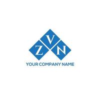 création de logo de lettre zvn sur fond blanc. concept de logo de lettre initiales créatives zvn. conception de lettre zvn. vecteur