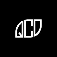 création de logo de lettre qco sur fond noir. concept de logo de lettre initiales créatives qco. création de lettre vectorielle qco. vecteur