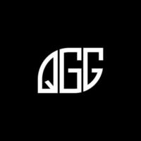 création de logo de lettre qgg sur fond noir. concept de logo de lettre initiales créatives qgg. création de lettre vectorielle qgg. vecteur