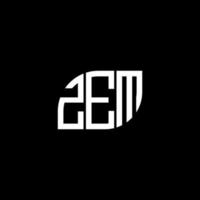 création de logo de lettre zem sur fond noir. concept de logo de lettre initiales créatives zem. conception de lettre zem. vecteur