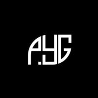 création de logo de lettre pyg sur fond noir.concept de logo de lettre initiales créatives pyg.conception de lettre vectorielle pyg. vecteur