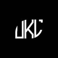 création de logo de lettre ukl sur fond noir. concept de logo de lettre initiales créatives ukl. conception de lettre ukl. vecteur