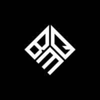 création de logo de lettre bmq sur fond noir. concept de logo de lettre initiales créatives bmq. conception de lettre bmq. vecteur