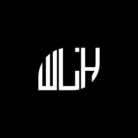 conception de lettre wlh. création de logo de lettre wlh sur fond noir. wlh concept de logo de lettre initiales créatives. conception de lettre wlh. création de logo de lettre wlh sur fond noir. w vecteur