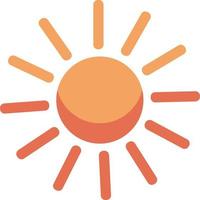 illustration vectorielle du soleil de couleur orange vecteur