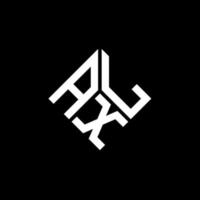 création de logo de lettre axl sur fond noir. concept de logo de lettre initiales créatives axl. conception de lettre axl. vecteur