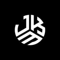 création de logo de lettre jkm sur fond noir. concept de logo de lettre initiales créatives jkm. conception de lettre jkm. vecteur