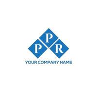 création de logo de lettre ppr sur fond blanc. concept de logo de lettre initiales créatives ppr. conception de lettre ppr. vecteur
