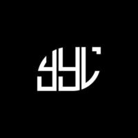 concept de logo de lettre initiales créatives yyl. conception de lettre yyl. création de logo de lettre yyl sur fond noir. concept de logo de lettre initiales créatives yyl. conception de lettre yyl. vecteur