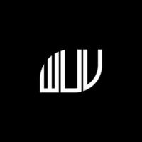 création de logo de lettre wuv sur fond noir. concept de logo de lettre initiales créatives wuv. conception de lettre wuv. vecteur