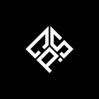 création de logo de lettre cps sur fond noir. concept de logo de lettre initiales créatives cps. conception de lettre cps. vecteur