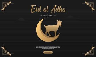 modèle de bannière de médias sociaux du festival islamique eid al adha mubarak vecteur