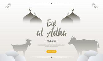 modèle de bannière de médias sociaux du festival islamique eid al adha mubarak vecteur