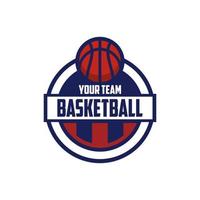 modèles de conception de logo de badge de club de basket-ball vecteur