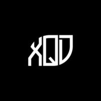 création de logo de lettre xqd sur fond noir. concept de logo de lettre initiales créatives xqd. conception de lettre xqd. vecteur