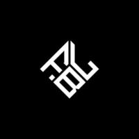création de logo de lettre fbl sur fond noir. concept de logo de lettre initiales créatives fbl. conception de lettre fbl. vecteur