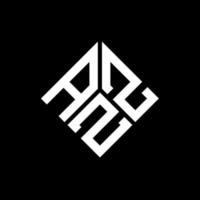 création de logo de lettre azz sur fond noir. concept de logo de lettre initiales créatives azz. conception de lettre azz. vecteur