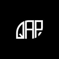 création de logo de lettre qap sur fond noir. concept de logo de lettre initiales créatives qap. création de lettre vectorielle qap. vecteur