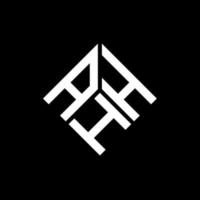 création de logo de lettre ahh sur fond noir. ahh concept de logo de lettre initiales créatives. conception de lettre ahh. vecteur