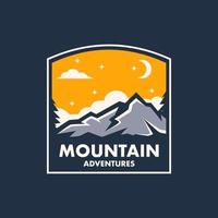 modèles de logo vectoriel illustration insigne de montagne