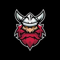 modèles de logo de mascotte viking vecteur