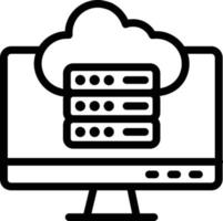 illustration de conception d'icône de vecteur de données de nuage