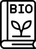illustration de conception d'icône de vecteur de livre bio