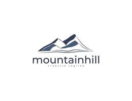 logo de montagne et de colline de paysage pour l'aventure vecteur