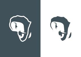 création de logo d'éléphant d'afrique. modèle de logo vecteur
