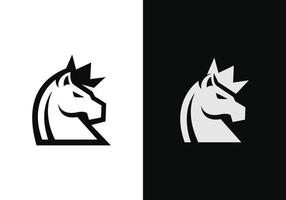 création de logo de roi de cheval vecteur