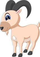 illustration de chèvre de dessin animé mignon vecteur