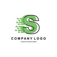 lettre s logo design de marque d'entreprise, illustration de polices vectorielles vecteur