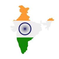 drapeau de l'inde isolé sur l'illustration vectorielle blanche vecteur