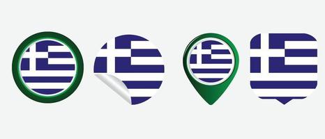 drapeau grèce. icône plate symbole illustration vectorielle vecteur