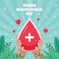 concept de la journée mondiale du donneur de sang vecteur