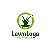 vecteur de modèle de conception de logo d'entretien des pelouses