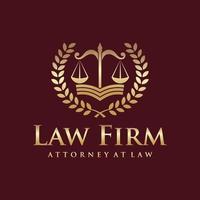 modèle vectoriel de conception de logo de cabinet d'avocats