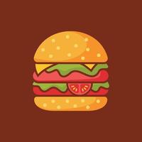 modèle de conception de logo burger illustration vectorielle vecteur