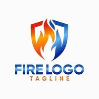 modèle de vecteur de logo de flamme de feu