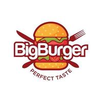 modèle de conception de logo burger illustration vectorielle vecteur